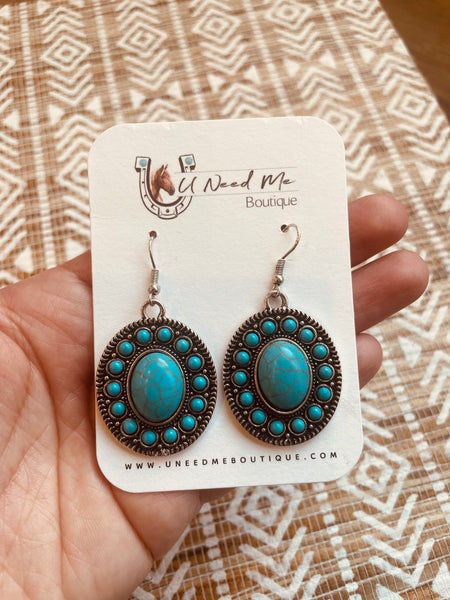 Coolridge Turquoise Concho Earrings