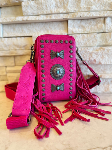 Mariposa Fringe Concho Wallet/ Crossbody