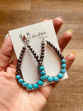 Crystal Turquoise Teardrop Earrings